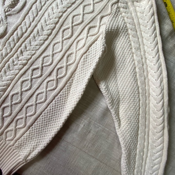 L.L.Bean Fisherman Cable Knit Organic Cotton Crew Neck Sweater-Sz XL/XXL - Picture 5 of 16
